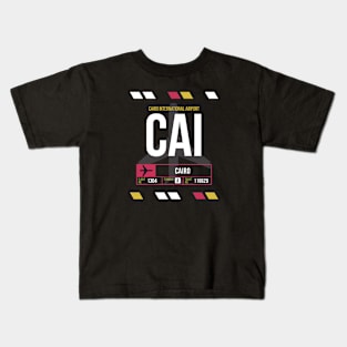 Cairo (CAI) Airport Code Baggage Tag Kids T-Shirt